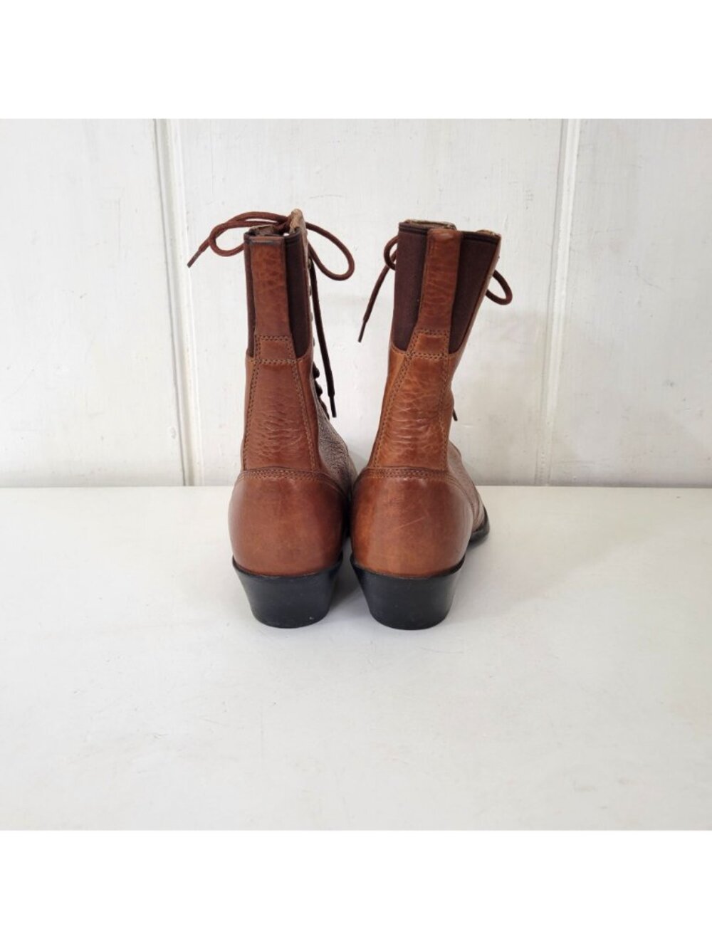 Ariat Heritage Women's Brown Leather Lace-Up Roper Kiltie Boots Size 8.5 Western - Picture 8 of 10